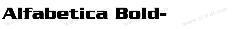 Alfabetica Bold字体转换